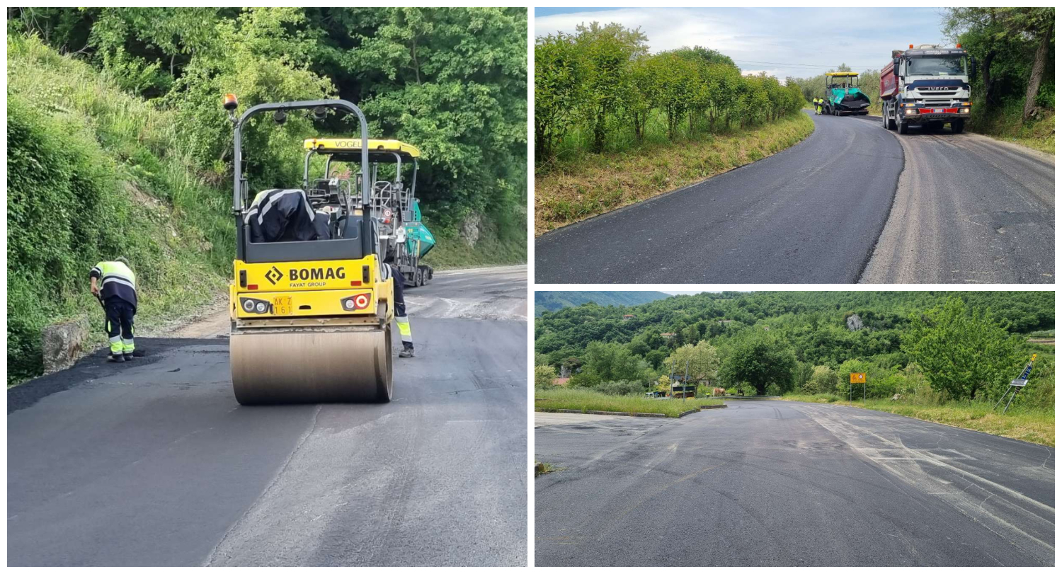 FOTO/ Effetto Giro d’Italia in Valle Vitulanese: corsa a tappare le buche