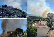 FOTO/ Vasto incendio a Paduli: fiamme vicino alle case