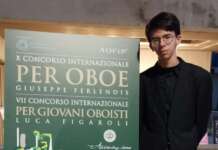 FOTO/ L’oboista sannita Salvatore Ruggiero vince il Concorso Internazionale “Luca Figaroli”