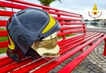 Violenza contro le donne: panchina rossa dai Vigili del fuoco