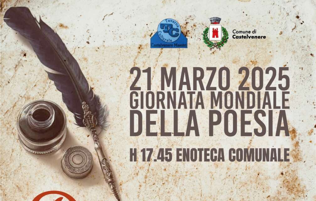 Giornata mondiale della Poesia, domani la celebrazione a Castelvenere Giornata mondiale della Poesia, domani la celebrazione a Castelvenere