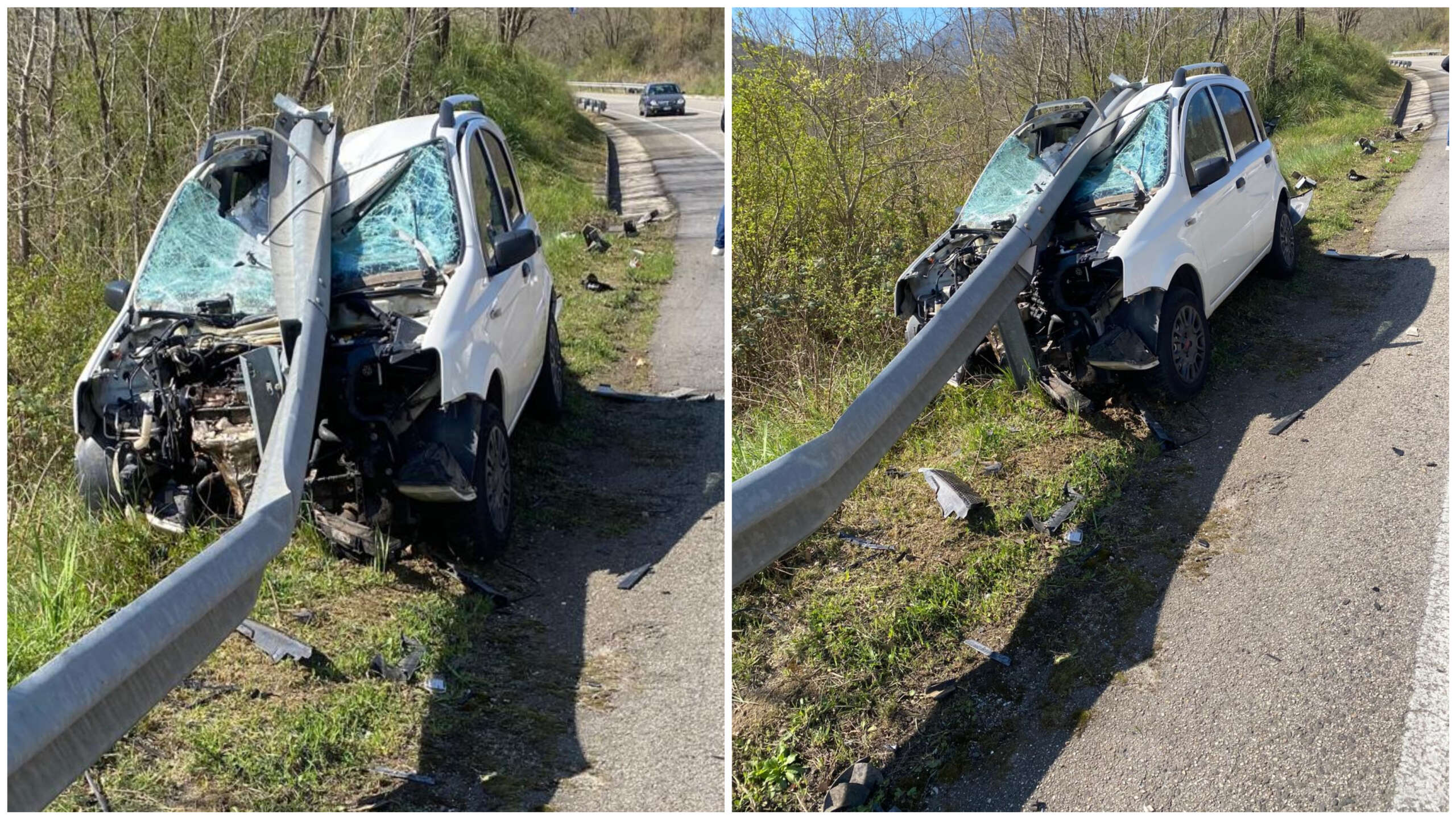 Incidente sulla da Anteprima24.it Incidente sulla Fondo Valle Vitulanese | auto sfonda il guardrail 20enne in ospedale