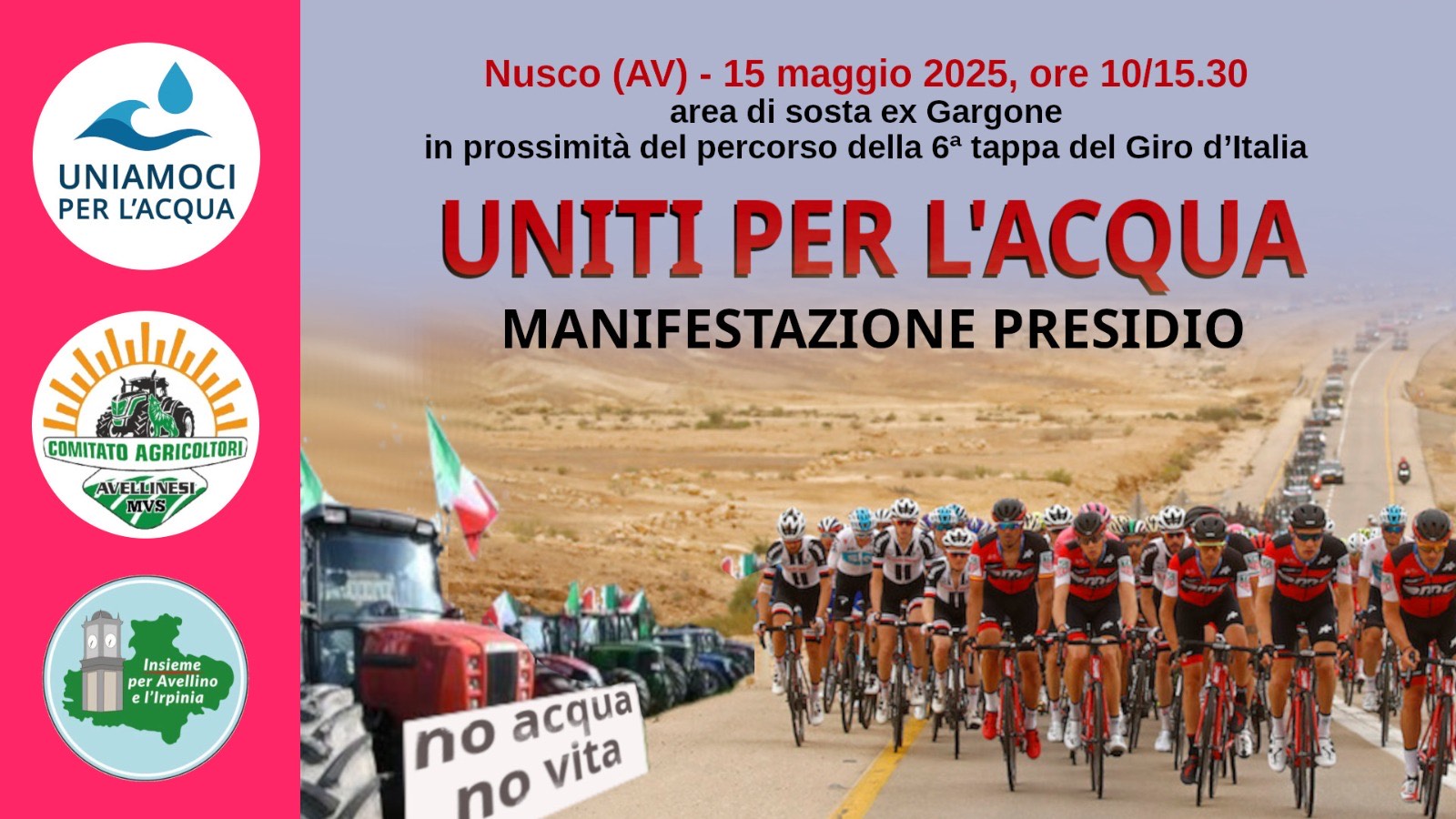 irpinia a secco manifestazione a nusco al passaggio del giro d italia da Anteprima24.it irpinia a secco manifestazione a nusco al passaggio del giro d italia