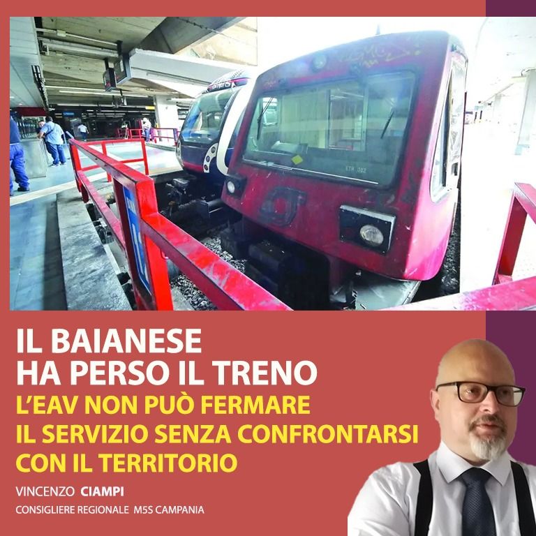 Ciampi: “Baianese abbandonato, Eav risponda di questa scelta scellerata” Ciampi: “Baianese abbandonato, Eav risponda di questa scelta scellerata”