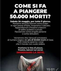 gaza stendiamo lenzuola bianche c è anche avellino