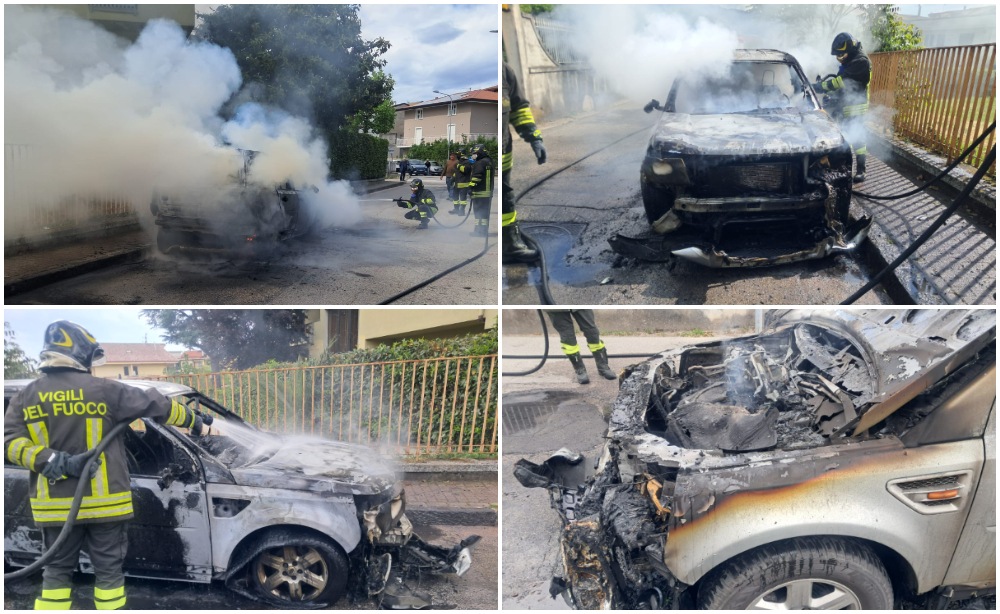 FOTO/ Auto va a fuoco mentre è in marcia: scatta l’intervento dei pompieri FOTO/ Auto va a fuoco mentre è in marcia: scatta l’intervento dei pompieri