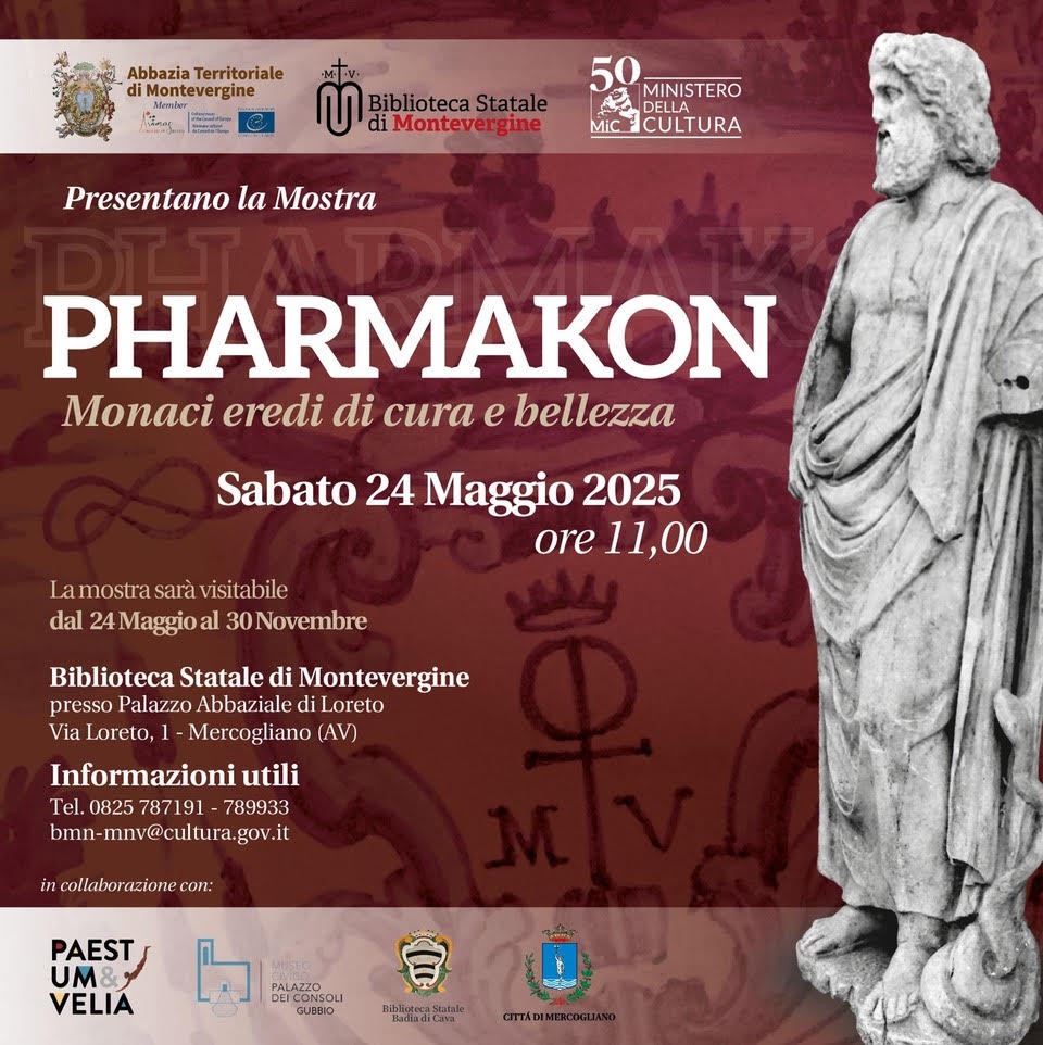 “Pharmakon: Monaci Eredi di Cura e Bellezza” – Una Mostra tra Scienza, Fede e Patrimonio Millenario “Pharmakon: Monaci Eredi di Cura e Bellezza” – Una Mostra tra Scienza, Fede e Patrimonio Millenario