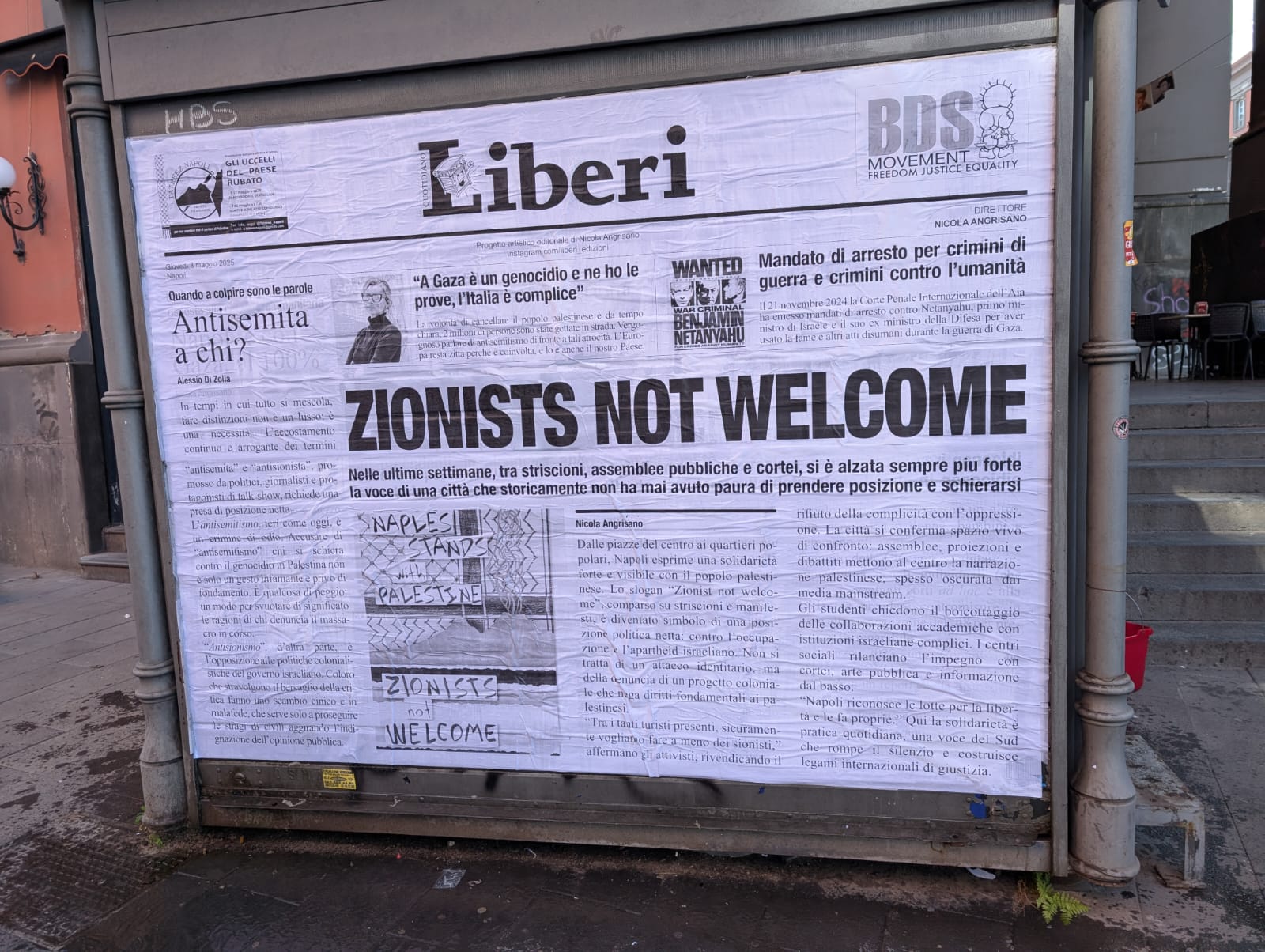 Caso coppia israeliana, a Napoli attivisti Pro Palestina contro il Mattino: lettera di protesta Caso coppia israeliana, a Napoli attivisti Pro Palestina contro il Mattino: lettera di protesta