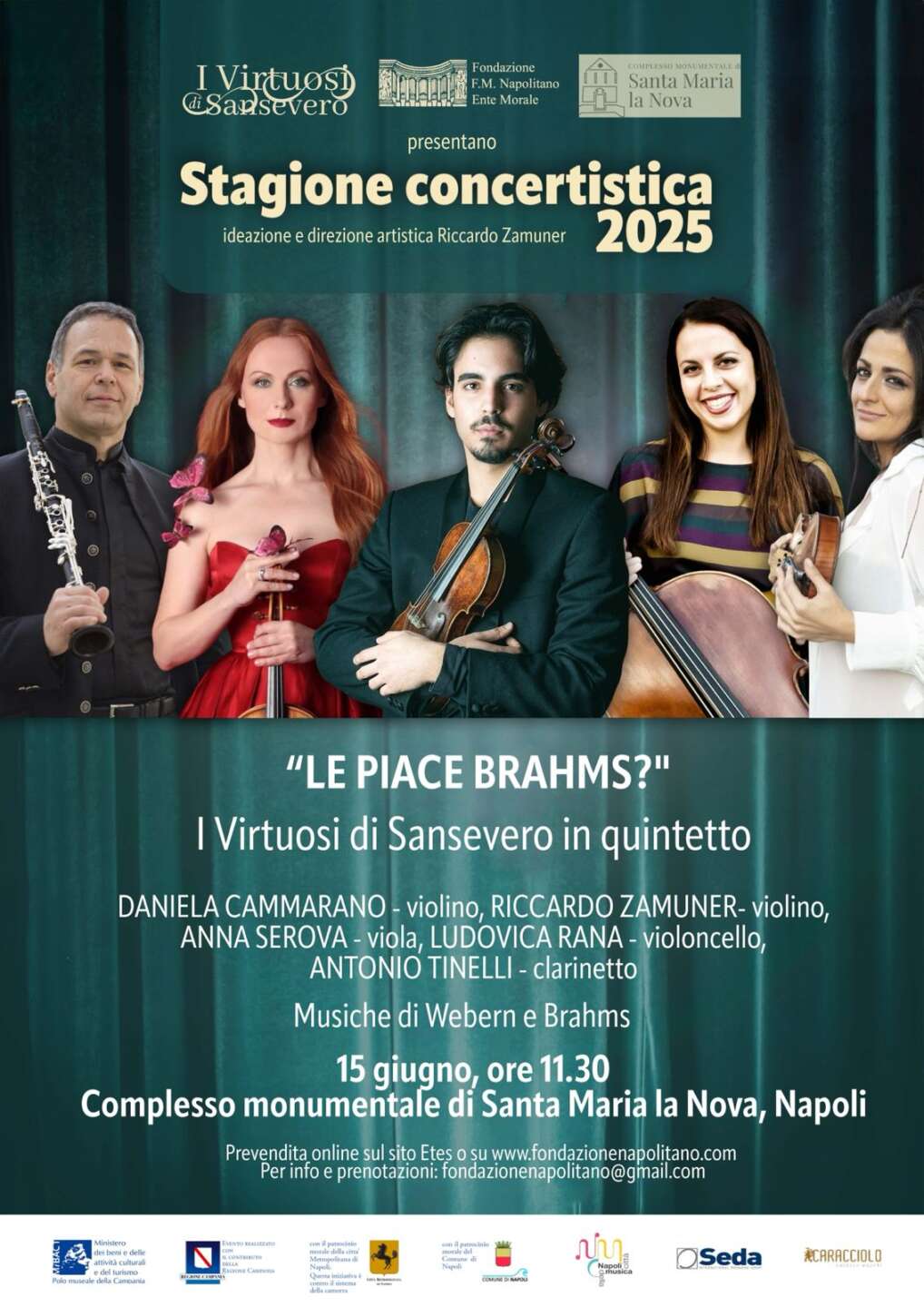 napoli doppio concerto dei virtuosi di sansevero a santa maria la nova tra rossini rota e brahms
