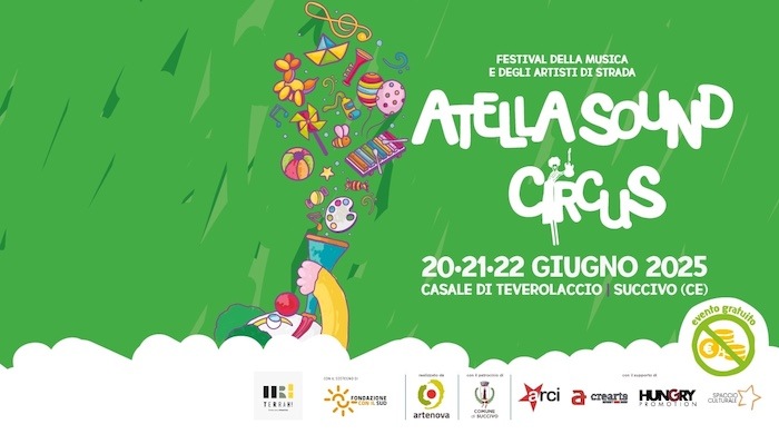 Atella Sound Circus 2025: tra arte, musica e solidarietà, Succivo si fa palcoscenico di pace e creatività Atella Sound Circus 2025: tra arte, musica e solidarietà, Succivo si fa palcoscenico di pace e creatività