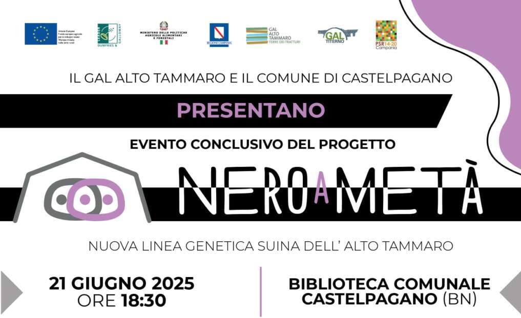 Castelpagano, evento conclusivo del progetto di filiera del suino “NeroaMetà” Castelpagano, evento conclusivo del progetto di filiera del suino “NeroaMetà”