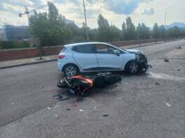Scontro auto-moto, centauro in codice rosso al San Pio