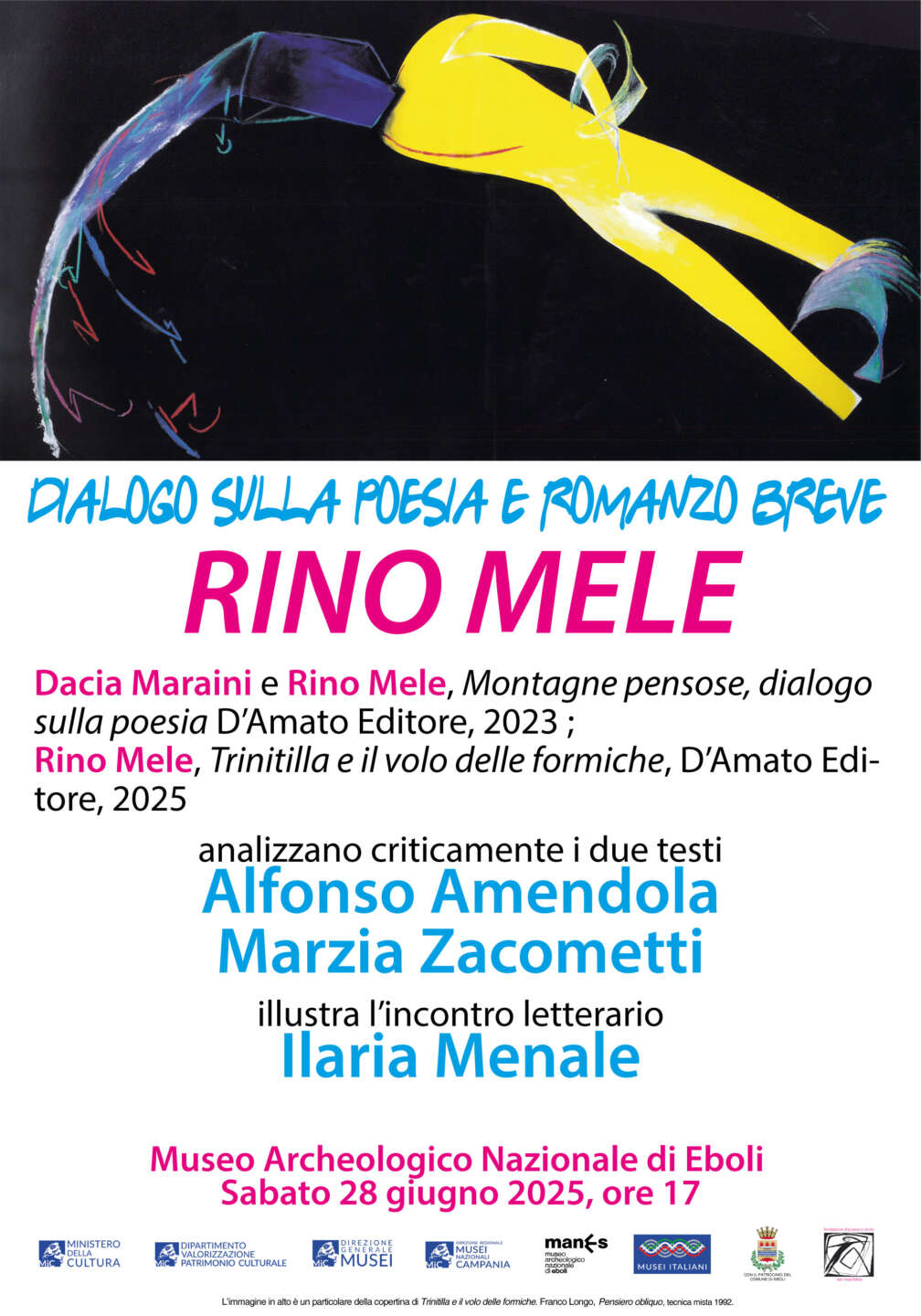 “Dialogo sulla poesia e romanzo breve”, sabato al Museo archeologico nazionale di Eboli “Dialogo sulla poesia e romanzo breve”, sabato al Museo archeologico nazionale di Eboli
