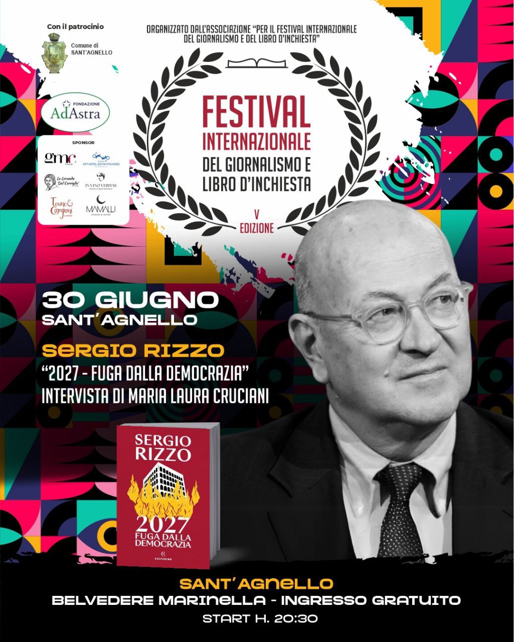 Sant’Agnello, Rizzo fa tappa al ‘festival Internazionale del Giornalismo e del libro d’inchiesta”