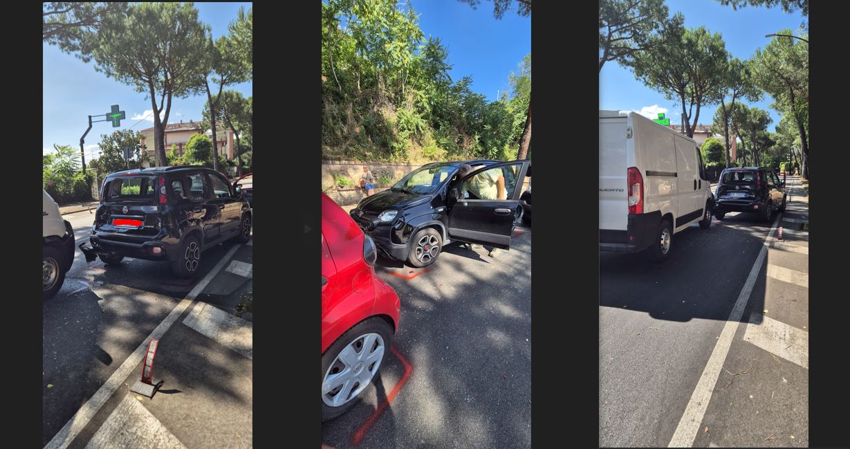 FOTO/ Tamponamento a catena a Pacevecchia: tre auto coinvolte, nessun ferito FOTO/ Tamponamento a catena a Pacevecchia: tre auto coinvolte, nessun ferito