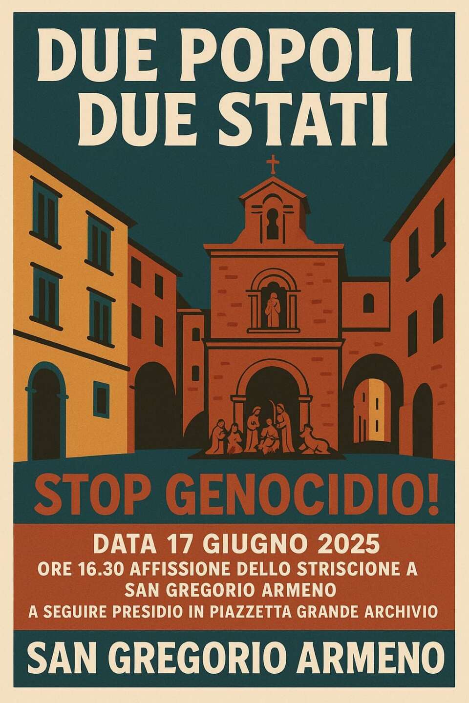 “Napoli dice Basta”: Artigiani di San Gregorio Armeno e cittadini uniti in piazza per la Pace “Napoli dice Basta”: Artigiani di San Gregorio Armeno e cittadini uniti in piazza per la Pace
