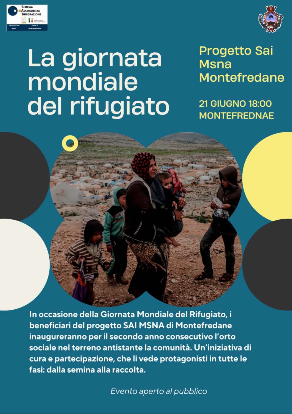 Montefredane celebra la Giornata del Rifugiato con un orto sociale Montefredane celebra la Giornata del Rifugiato con un orto sociale