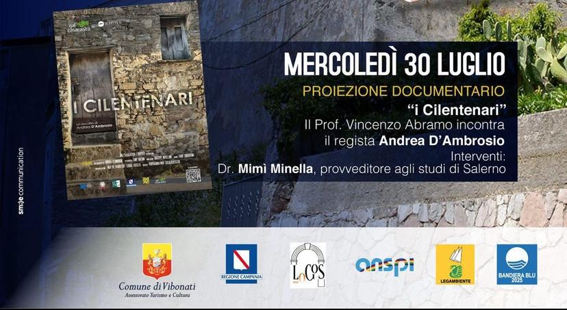 “I Cilentenari”: a Villammare la proiezione del docufilm di Andrea D’Ambrosio “I Cilentenari”: a Villammare la proiezione del docufilm di Andrea D’Ambrosio