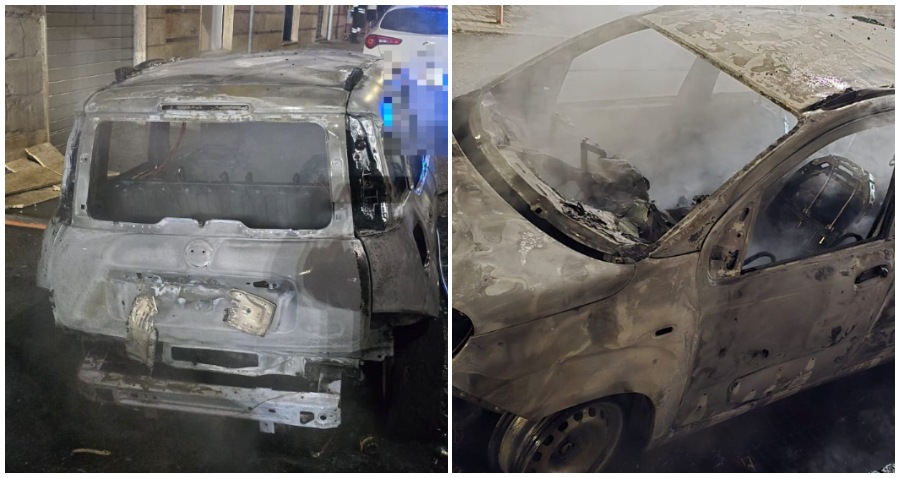 Benevento, auto in fiamme nella zona alta della città Benevento, auto in fiamme nella zona alta della città