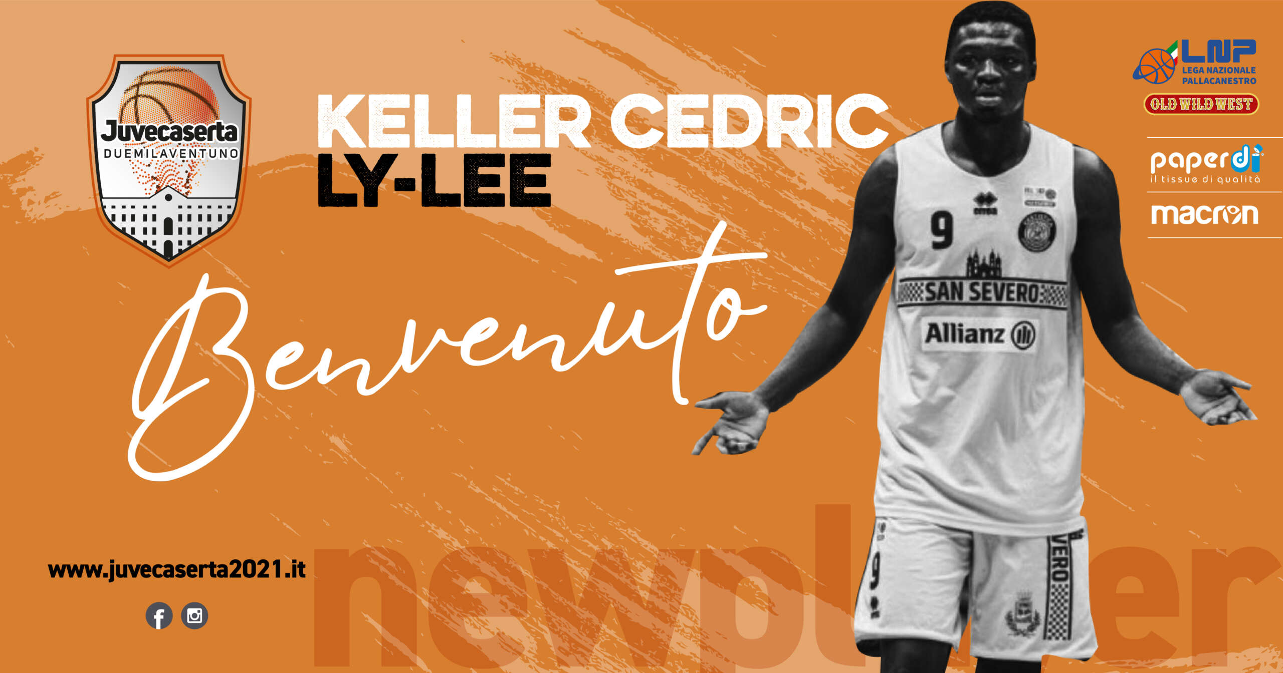 Paperdi Juvecaserta, tesserato il camerunense Keller Cedric Ly Lee Paperdi Juvecaserta, tesserato il camerunense Keller Cedric Ly Lee