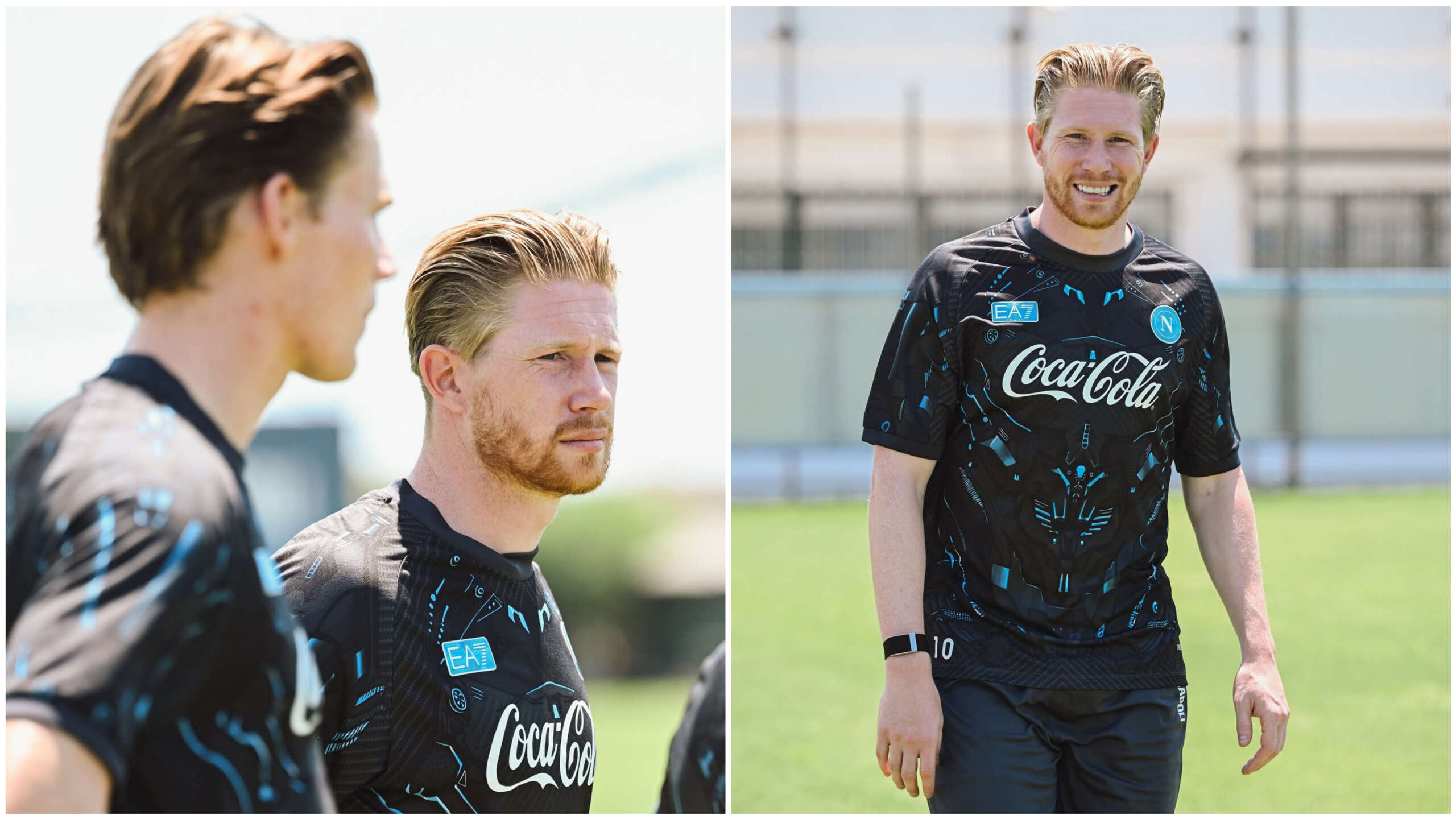 Napoli, secondo giorno di raduno: prima volta in azzurro per Kevin De Bruyne Napoli, secondo giorno di raduno: prima volta in azzurro per Kevin De Bruyne