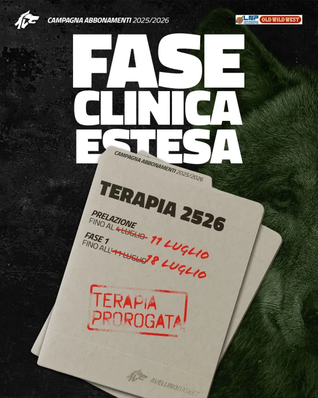 “Fame da Lupi” 2025/26: prima fase estesa fino al 18 lunedì “Fame da Lupi” 2025/26: prima fase estesa fino al 18 lunedì