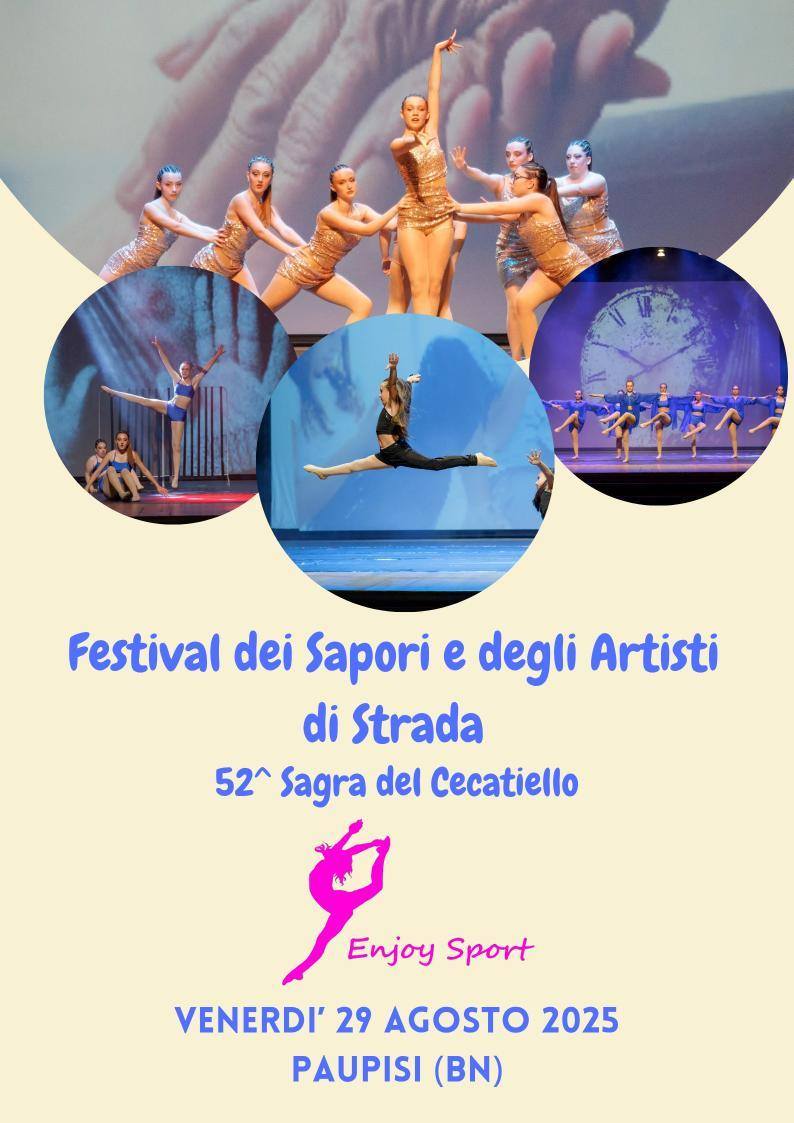 Al Festival dei Sapori – 52° Sagra del Cecatiello l’attesa esibizione della scuola di danza ‘Asd Enjoy’ Al Festival dei Sapori – 52° Sagra del Cecatiello l’attesa esibizione della scuola di danza ‘Asd Enjoy’