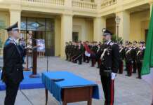 Caserma D’Acquisto, giuramento di fronte al Comandante La Gala