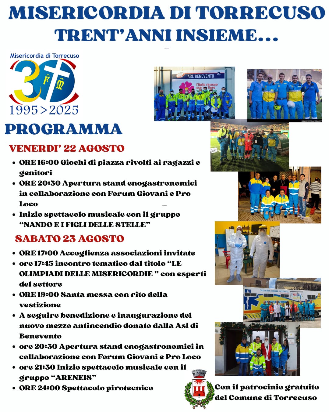 Misericordia di Torrecuso compie i primi 30 anni: il programma dei festeggiamenti Misericordia di Torrecuso compie i primi 30 anni: il programma dei festeggiamenti