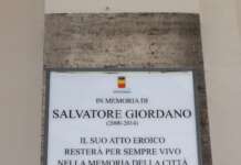 In Galleria Umberto una targa in memoria di Salvatore Giordano