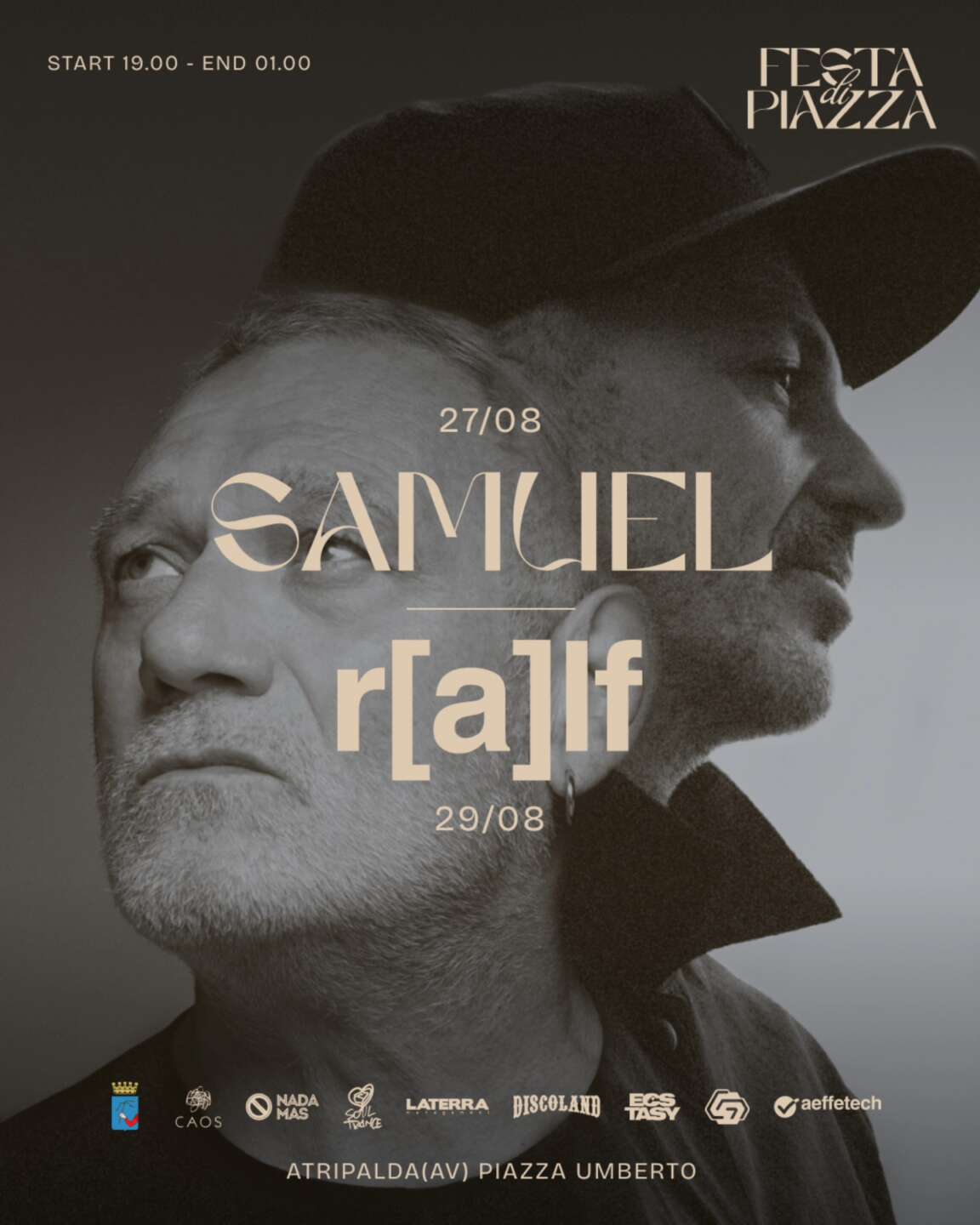 Atripalda fa il bis: “Festa di Piazza” con Samuel e DJ Ralf