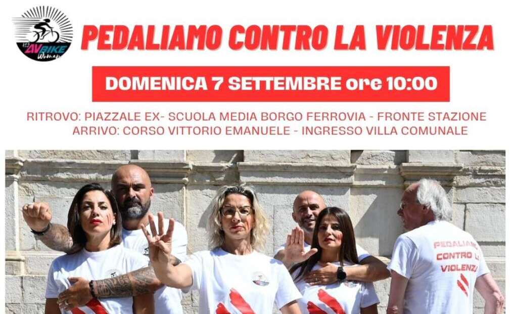 avellino pedala per dire basta alla violenza sulle donne