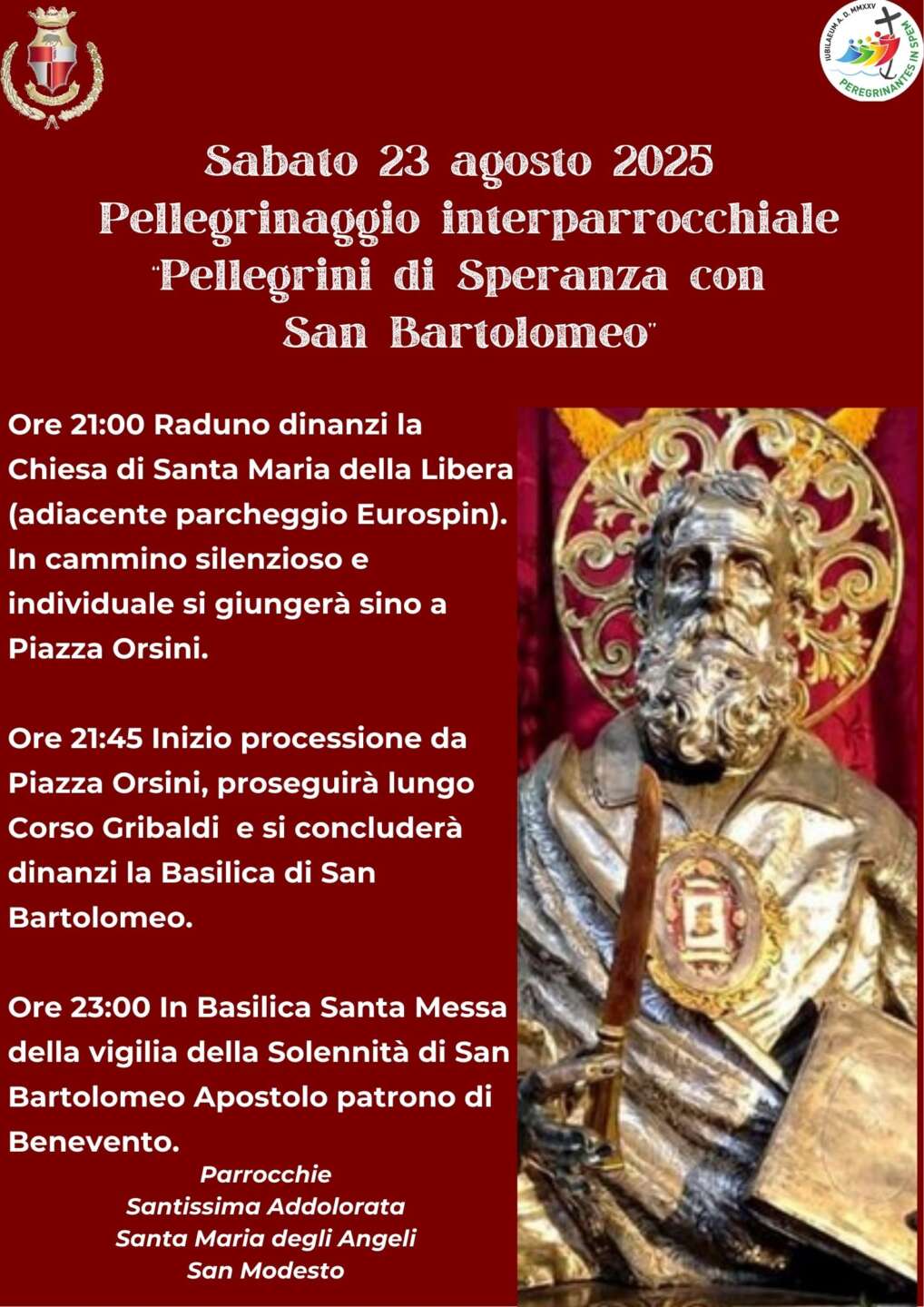 Benevento, tutto pronto per l’evento dedicato a San Bartolomeo Benevento, tutto pronto per l’evento dedicato a San Bartolomeo