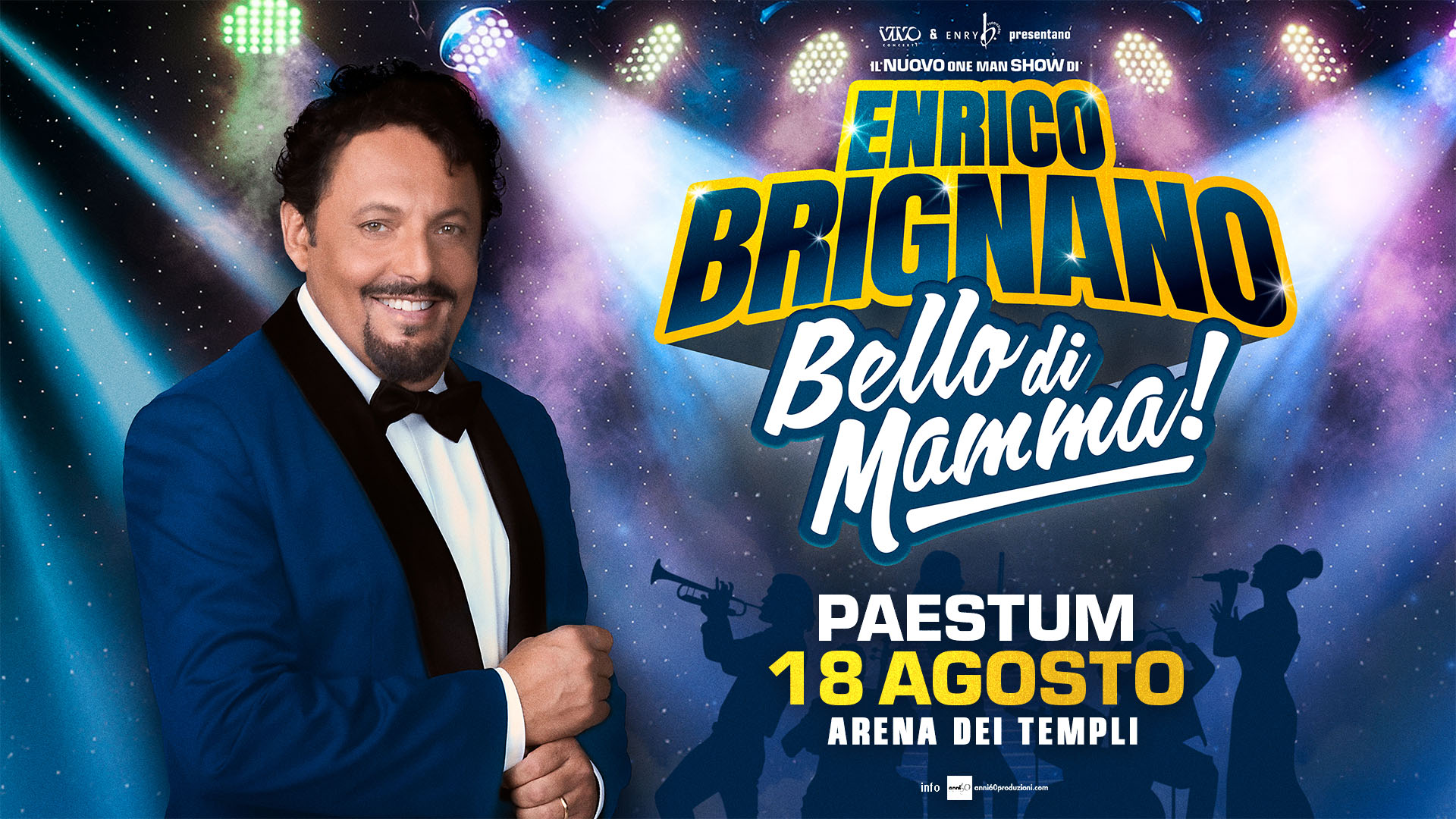 lo spettacolo di enrico brignano approda a paestum il 18 agosto all8217arena dei templi