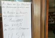 Cilento, cartello anti dazi in una panetteria: “Agli americani qui prezzo maggiorato del 100%”