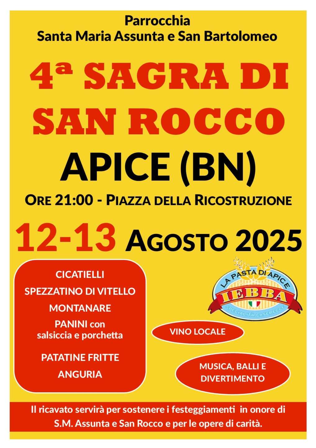 Apice si prepara per la quarta sagra di San Rocco Apice si prepara per la quarta sagra di San Rocco