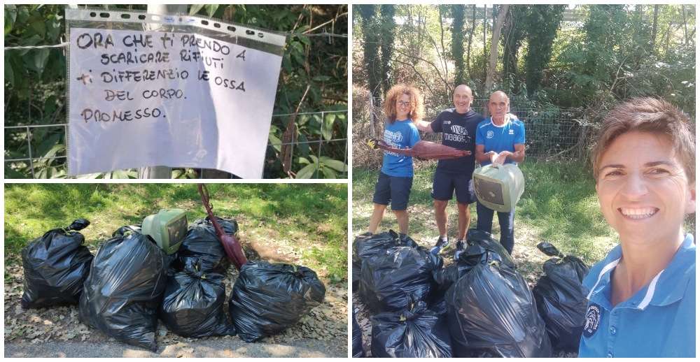 i podisti in difesa dell8217ambiente ripulita la discarica a cielo aperto di piano cappelle