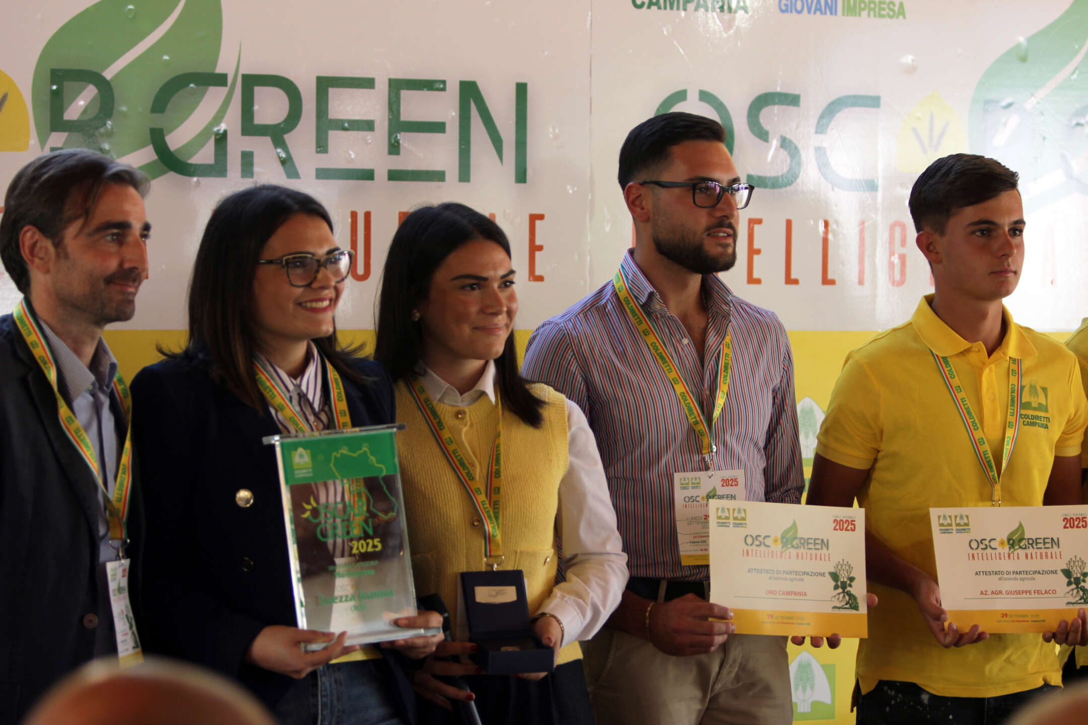 Oscar Green 2025, svelate le giovani imprese premiate da Coldiretti Campania