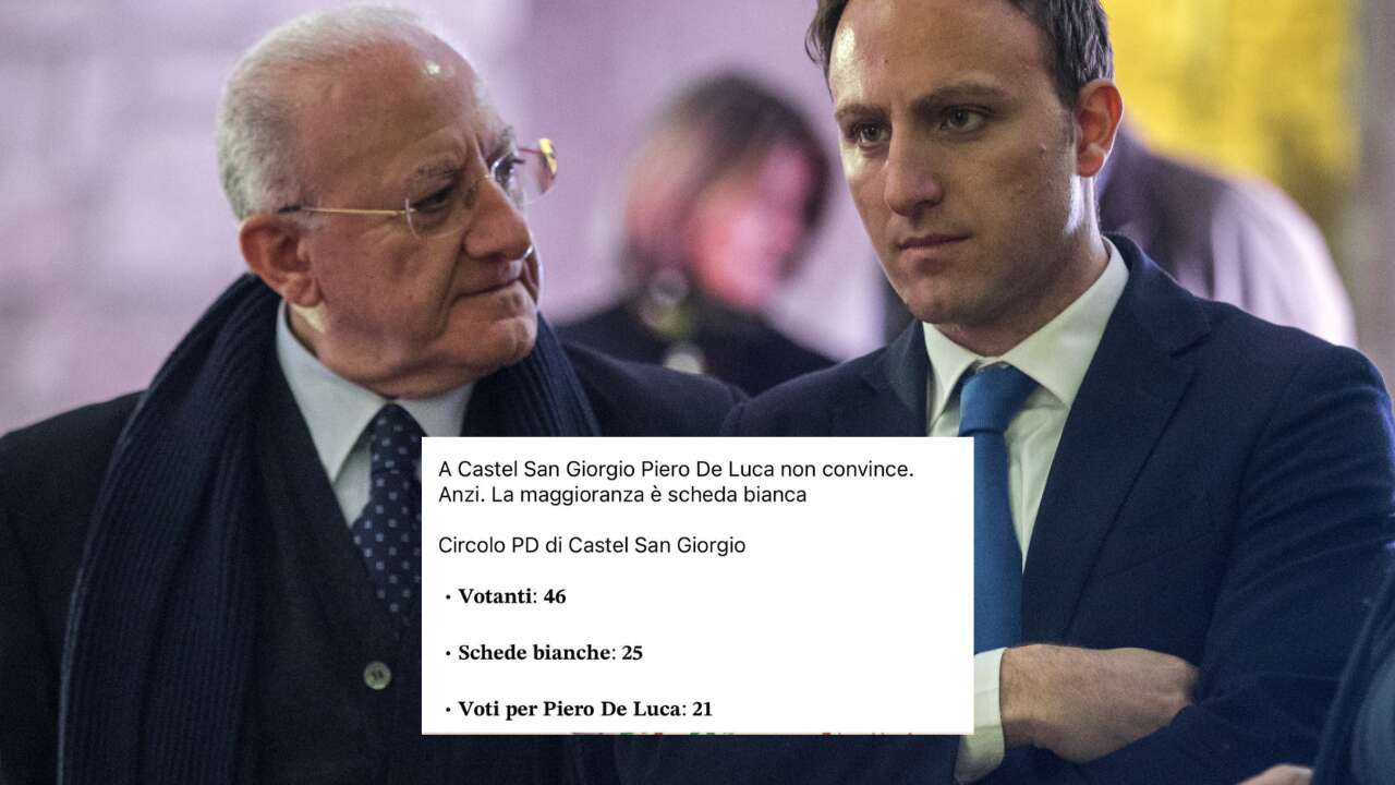 De Luca nuovo segretario del PD: vince senza rivali, ma restano i malumori