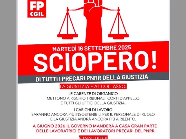 precari della giustizia presidio davanti la prefettura di avellino