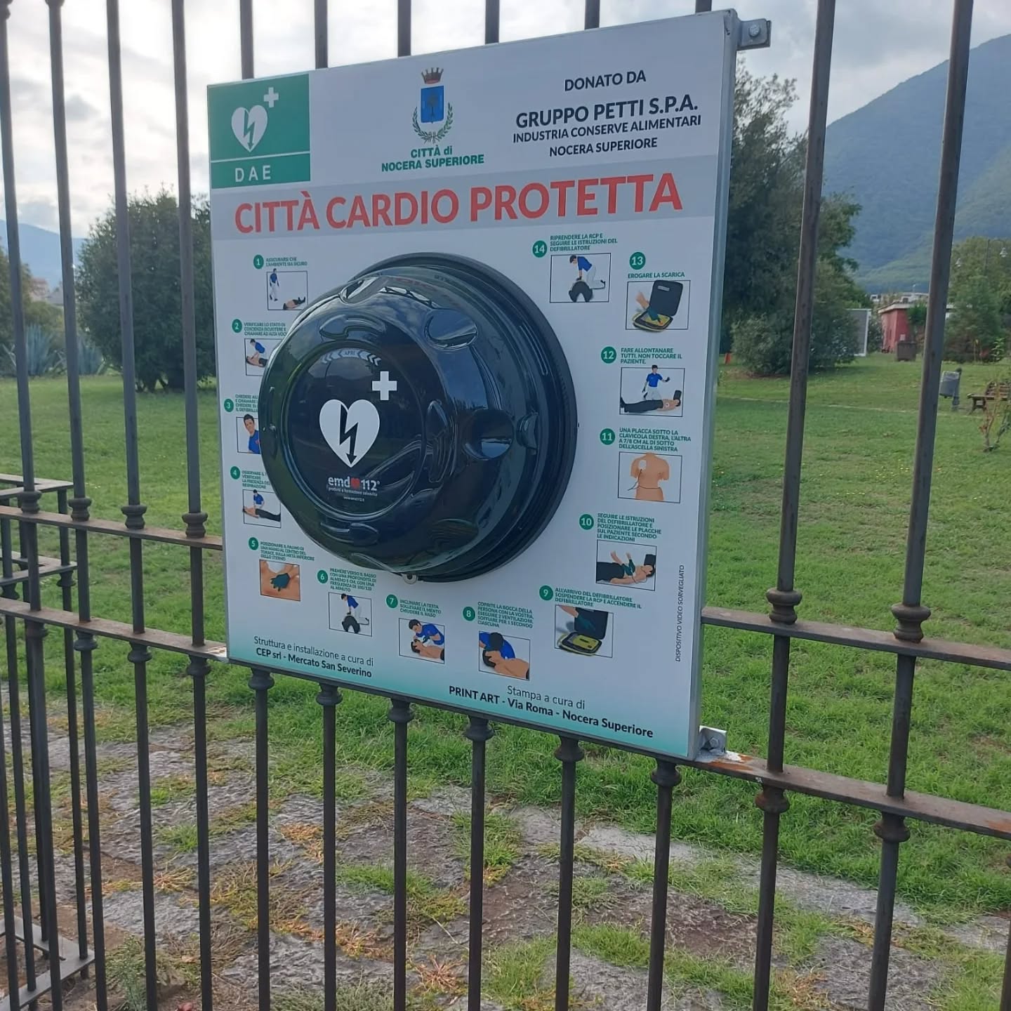 nocera superiore citt224 cardioprotetta ultimate le operazioni di installazione dei defibrillatori sul territorio comunale