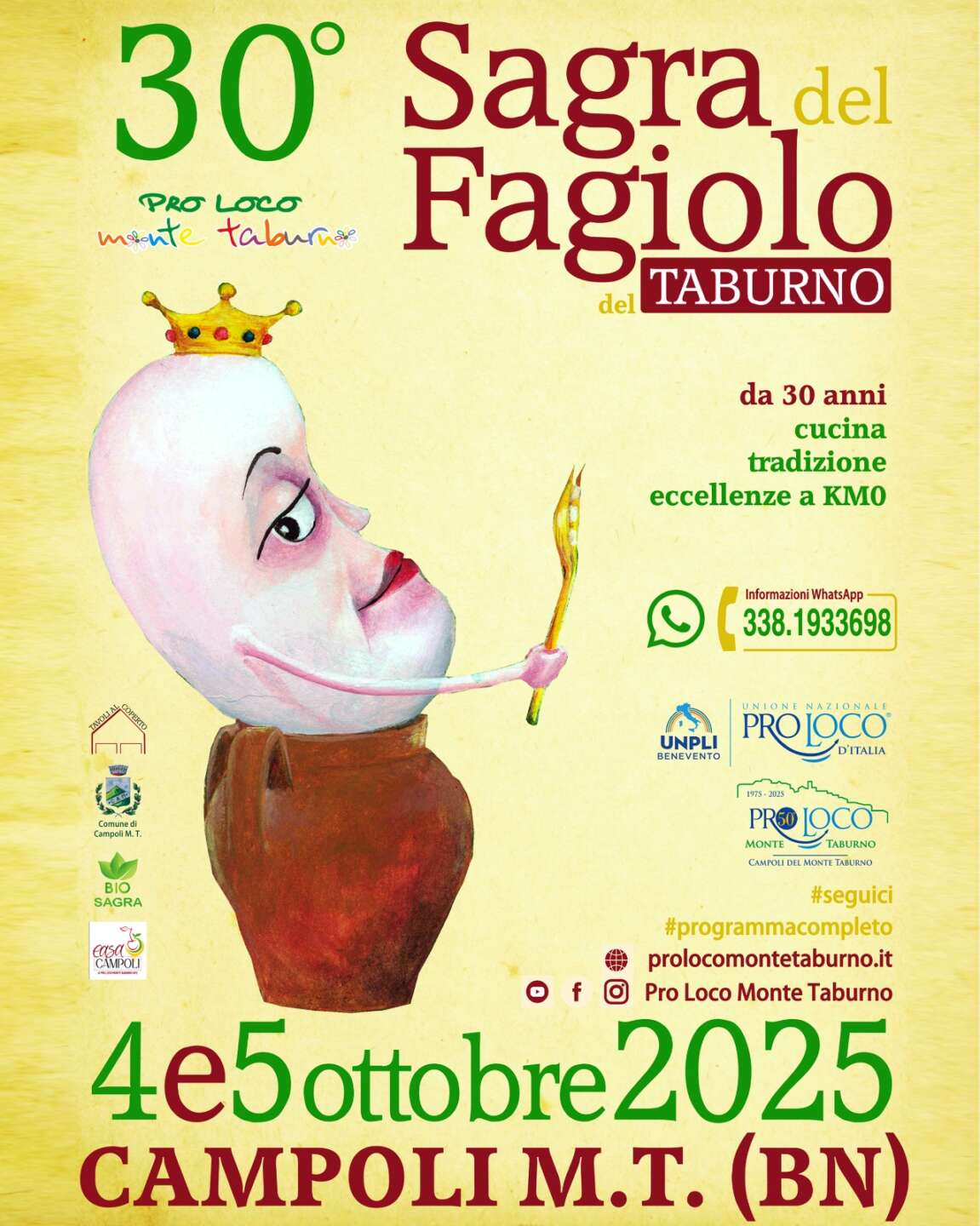 Campoli del Monte T., il programma della Sagra del Fagiolo del Taburno