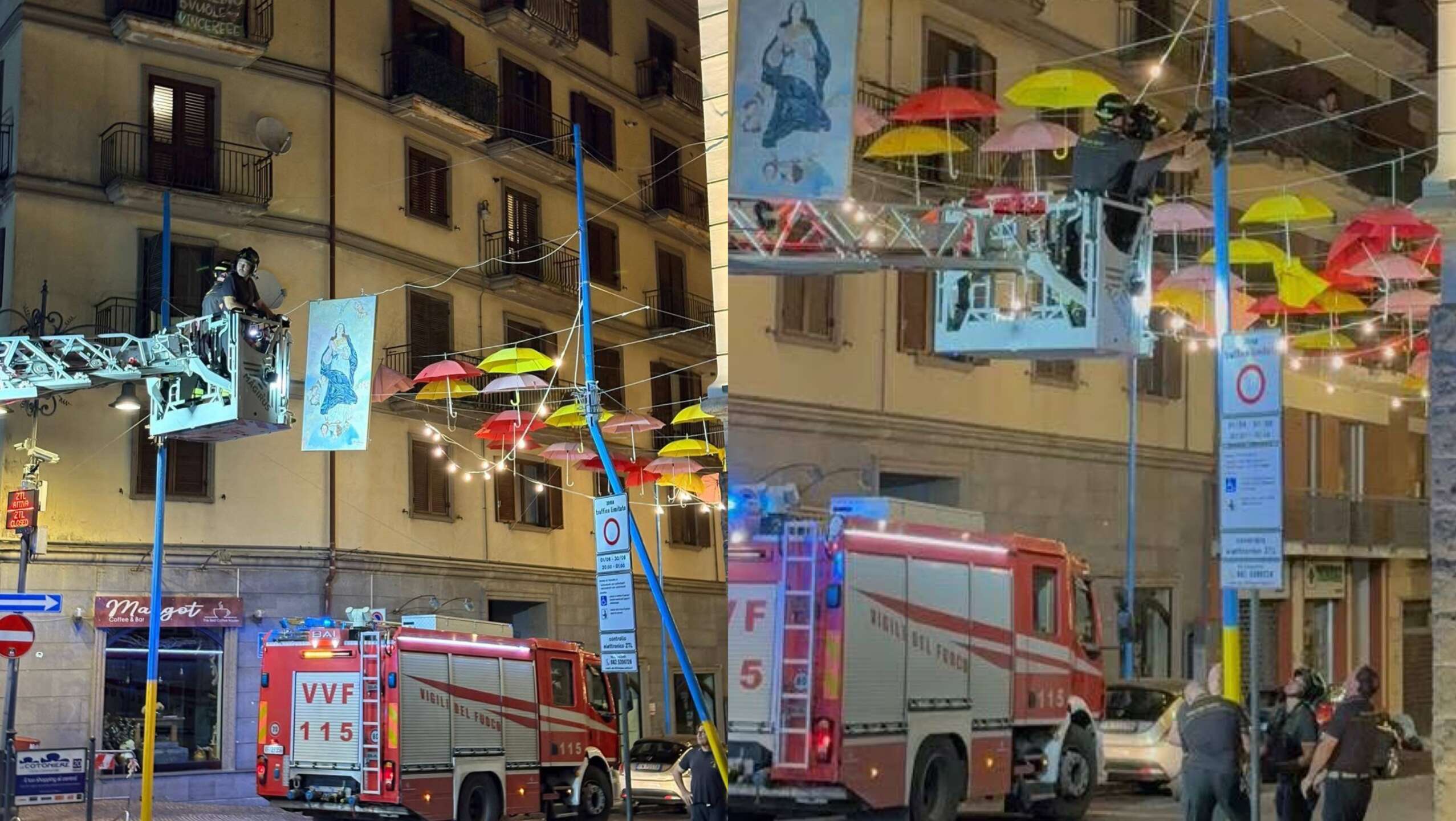 Sbandata in piena ZTL, palo spezzato in via Nappi