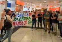 Pro Palestina, manifestanti all’aeroporto di Napoli contro l’arrivo di militari israeliani