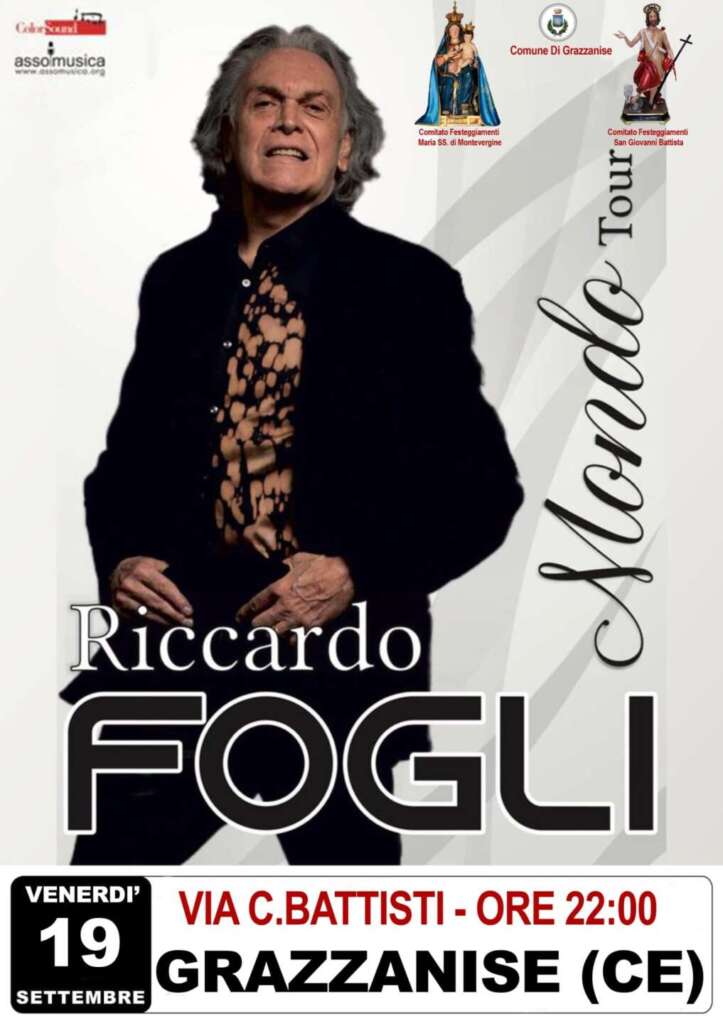 Riccardo Fogli a Grazzanise, il sindaco Petrella: “Uno splendido evento frutto di una lodevole sinergia”