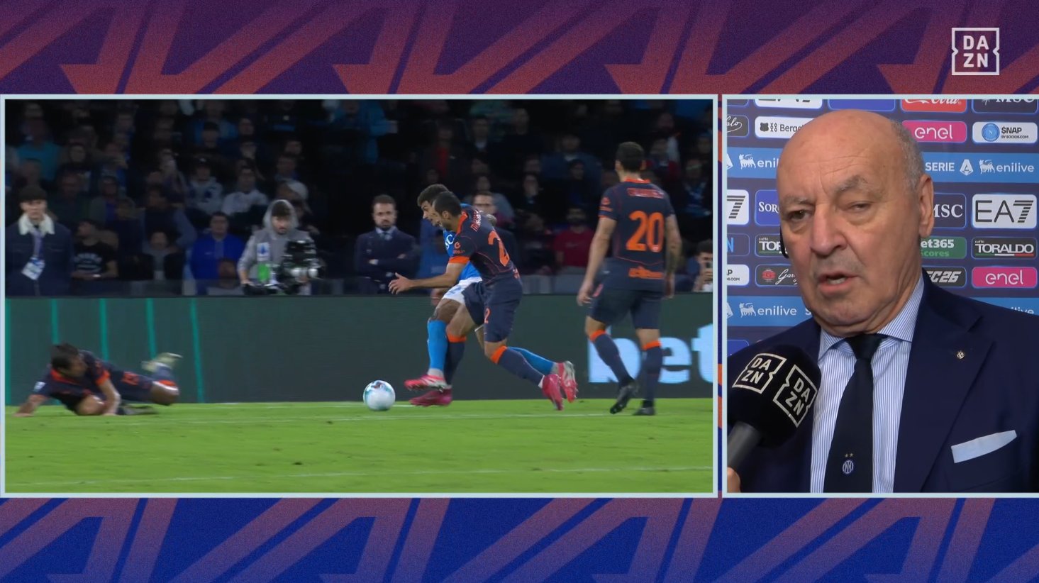 Marotta: “Rigore del Napoli nato da una valutazione dell’assistente” Marotta: “Rigore del Napoli nato da una valutazione dell’assistente”