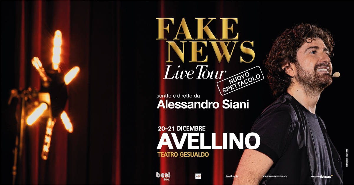 Alessandro Siani porta il suo tour “Fake News” ad Avellino