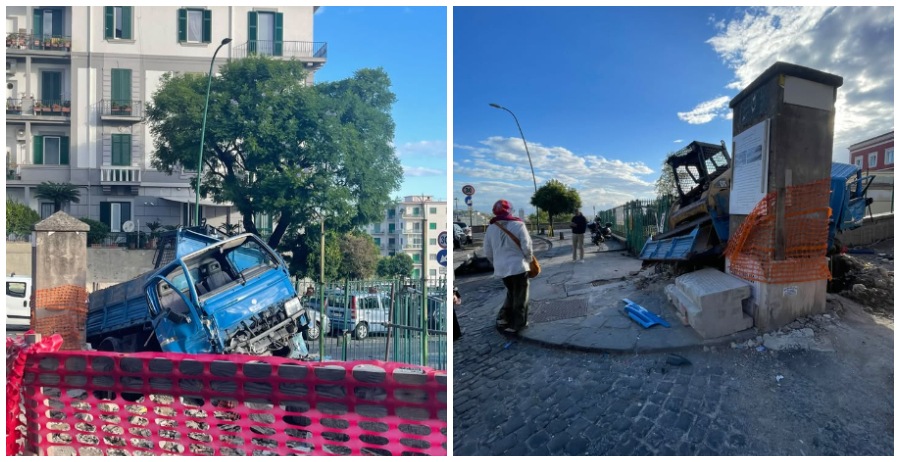 Camion ‘impazzito’ a Napoli, travolge una decina di auto