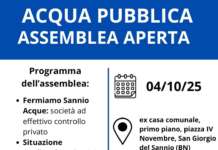 Crisi idrica, tariffe in aumento e gestione privata: sabato assemblea pubblica a San Giorgio del Sannio