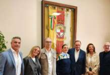 La campionessa di pattinaggio artistico a rotelle Parziale ricevuta dal sindaco Mastella